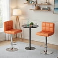 thumbnail image 5 of Homall Barstool Set of 2 PU Leather Height Adjustable Swivel Bar stools, Hydraulic Kitchen Counter Square Island Bar Stool With Back,Orange, 5 of 7