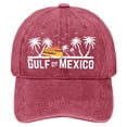thumbnail image 1 of HNMKIU Tree Print Classic Adjustable Unisex Casual Denim Baseball Hat 03_Red,One Size, 1 of 6