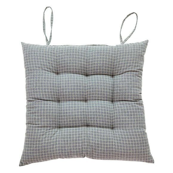 Meitianfacai Indoor Outdoor Chair Cushions for Dining Chairs with Ties, Comfortable & Soft Non-slip Kitchen Chair Cushion Pads, Garden Patio Furniture Office Chair Seat Cushions, 17×17 inch,Dark Gray