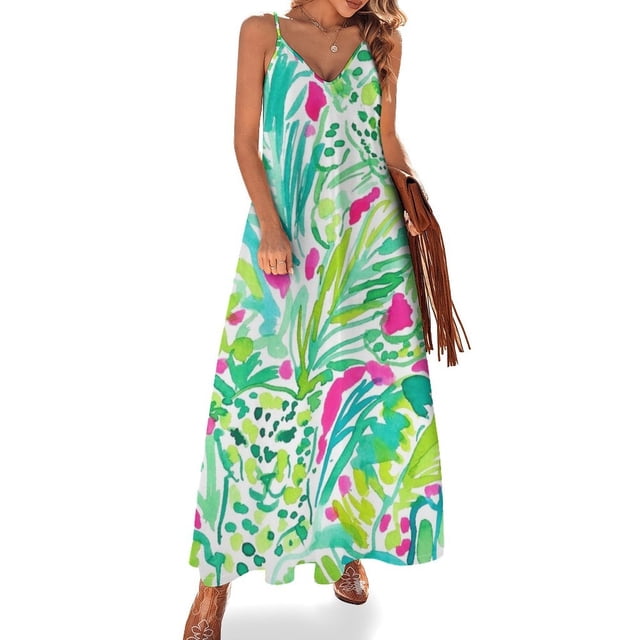 Vestido sin mangas GREEN RAWRR vestidos elegantes de mujer rebajas ropa de mujer verano 2024 novedades vestidos de playa falda de verano