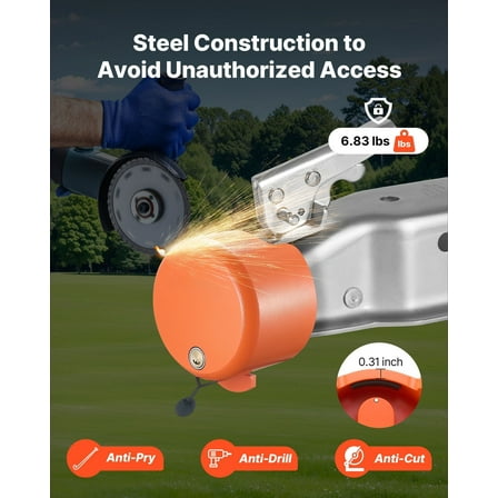 Adjustable Trailer Coupler Lock – Universal Fit for 1-7/8", 2", 2-5/16" Hitches – Keyed for Security