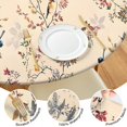 thumbnail image 4 of Pioneer Flower Floral Print Pattern Round Fitted Tablecloth with Elastic Edge,Dining Table Cover Waterproof,Outdoor Round Tablecloth for Camping,Dining,Indoor and Outdoor, 4 of 7