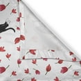 thumbnail image 5 of Ambesonne Kitten Grommet Curtain, Cat Sleeping Tulips, 50" x 108", Black White Pink, 5 of 6