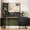 Black, variant on Large Desk with 3 Color Screen Dimming Mirror, Desk with Station, Modern Retractable Makeup Dressing Table, Table With storage shelves and 5 Sliding Drawers, White