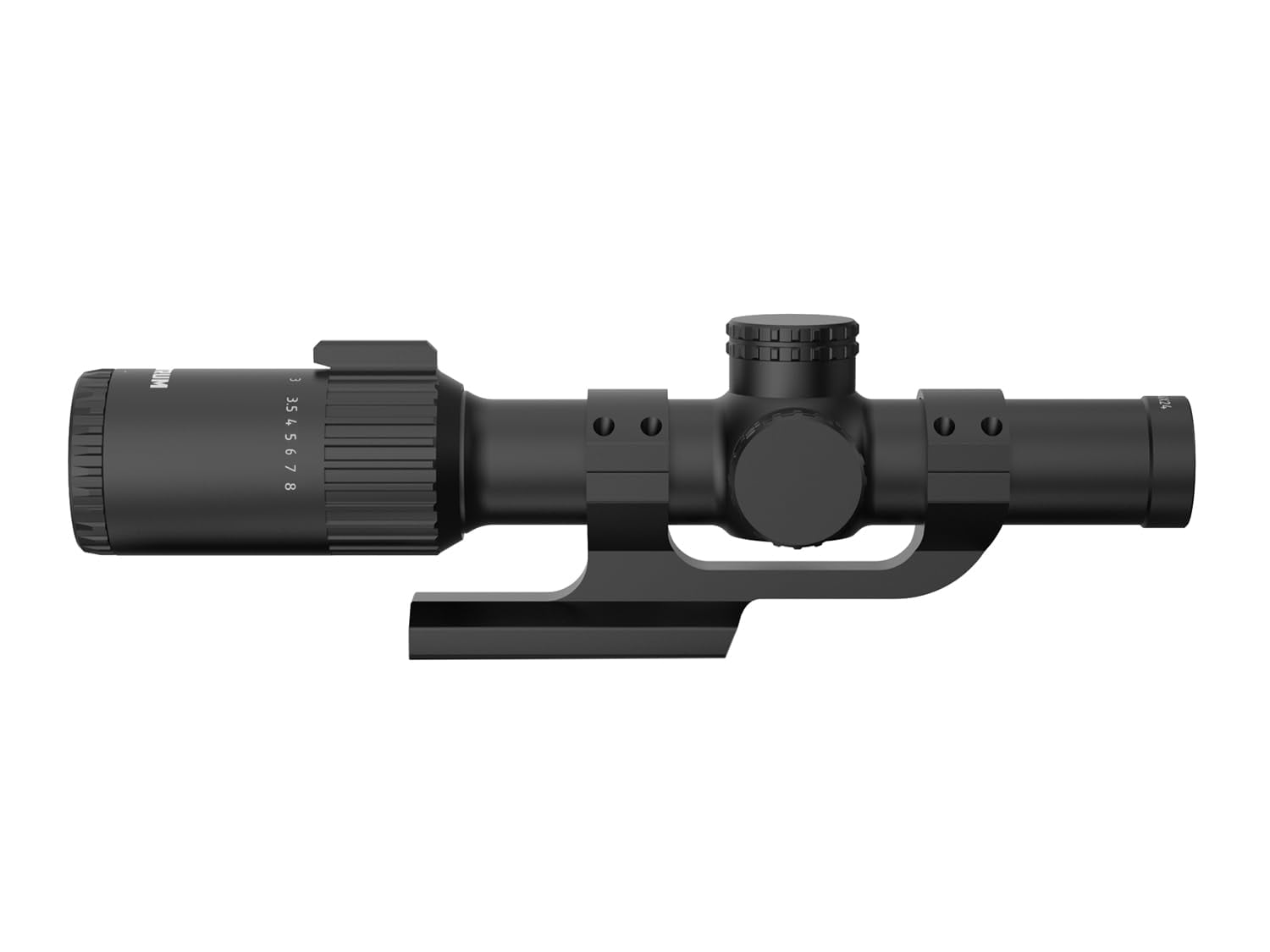 Monstrum Banshee ED 1-8x24 LPVO Rifle Scope with Offset Scope Mount | Black | BDC A2 Reticle