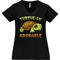 thumbnail image 3 of Inktastic Turtle-ly Adorable Cute Turtle Women's Plus Size V-Neck T-Shirt, 3 of 5