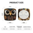 thumbnail image 5 of Honeii Quirky Owl With Glasses Print Square Cushion Cover with Elastic Band & Ties,Sofa Cushion Covers,Furniture Protector for Living Room,Washable Sofa Seat Slipcover-Six Piece, 5 of 7