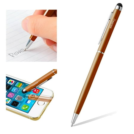 Insten Orange 2in1 Capacitive Touch Screen Stylus with Ball Point Pen For Tab Tablet Cellphone iPhone 7 6 6s Plus