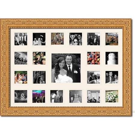 Wedding Photo Collage Frame - Holds 21 Photos - Great For Pics Captured by Friends & (Sorry Pics For Best Friend)