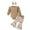 Brown, variant on Mercatoo 1st Birthday Outfit Boy Girls Fall Long Sleeve Hoodie Ribbed Bubble Sleeve Bodysuit Butterfly Newborn Baby Girl Outfits