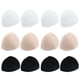 thumbnail image 1 of 6 pares / 1 juego de almohadillas triangulares extraíbles para sujetador, almohadillas de esponja transpirables para mujeres, mujeres, niñas, talla S (negro / blanco / color de piel, cada 2 pares), 1 of 5