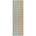 thumbnail image 2 of Addison Rugs Dream Shag Premium Machine Washable Transitional Modern Squares Orange Runner Rug, 2'3" x 7'6", 2 of 8