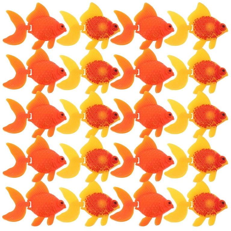 20pcs Artificial Fishes Plastic Artificial Floating Goldfish Fake