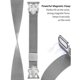 thumbnail image 3 of For GarminMove 3 Vivomove 3 Milanese Band Metal Magnetic Watch Strap Clover Decor, Size: L - Silver, 3 of 5