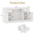 thumbnail image 3 of ANPOO Fluted 75-120 Gallon Fish Tank Stand with Power Outlet, 59.1" Aquarium Stand with 2 Drawers and 2 Storage Door, Heavy Duty Tank Stand for 2 Fish Tank & Reptile Terrarium, 1000lbs Capacity, 3 of 9