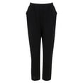 thumbnail image 4 of Baqcunre Women's Solid Color High Waist Wide Leg Cotton Linen Pants,Color Black,Size S-3XL, 4 of 9