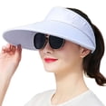 thumbnail image 2 of Sun Visor Hats Women Large Brim Summer UV Protection Beach Cap, 2 of 5