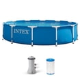 thumbnail image 1 of Intex 28211EH Piscine hors Terre Ronde à Cadre Métallique 12 Pieds x 30 Pouces avec Pompe, 1 of 8