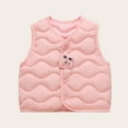 thumbnail image 2 of Toddler Girls Boys Gilet Baby Waistcoat Fall Warm Solid Color Jacket Kids Cute Outwear Vest for School Pink 3-4 Years, 2 of 4