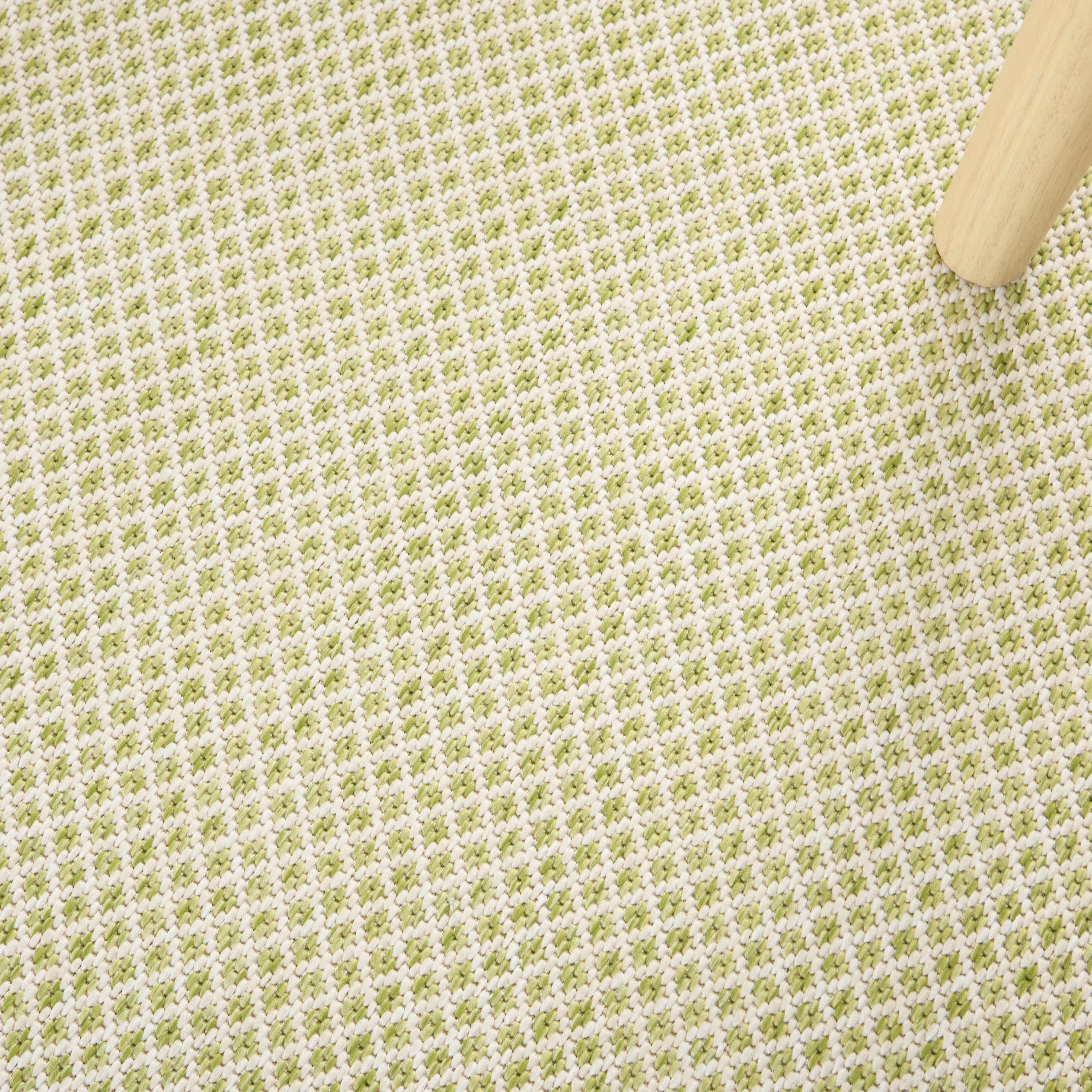 Nourison Courtyard Indoor/Outdoor Ivory Green 9' x 12' Area Rug, (9x12)