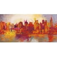 thumbnail image 2 of Carter, Brian 32x18 Black Ornate Wood Framed with Double Matting Museum Art Print Titled - Abstract New York City, 2 of 4