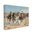 thumbnail image 3 of Stupell Industries Galloping Horses Herd Cowboys Trotting Desert Sand Painting Gallery Wrapped Canvas Print Wall Art, Design by Lettered and Lined, 3 of 7