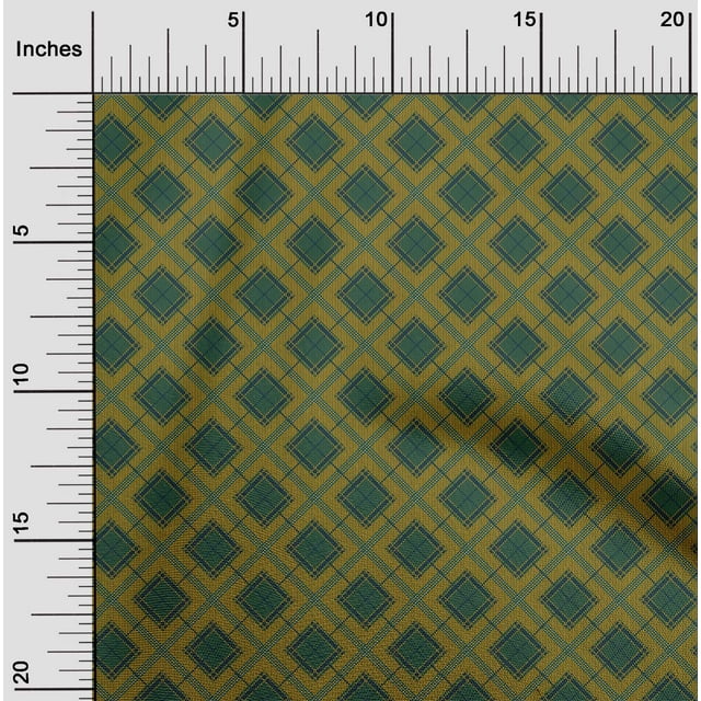 oneOone Silk Tabby Fabric Tartan Check Decor Fabric Printed BTY 42 Inch Wide