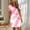 Pink, variant on Zorckvet Midi Dresses for Women V Neck Above Knee Casual with Pockets Fashion Short Sleeve Ladies T Shirt Dress Graphic