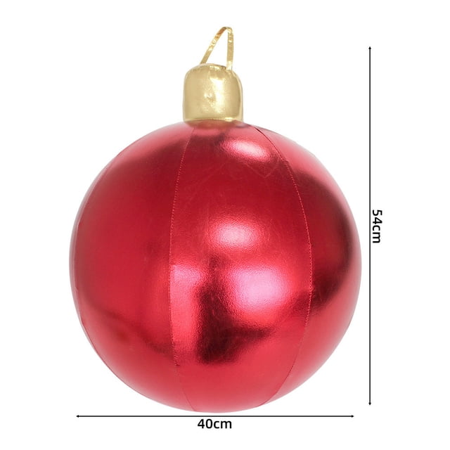 SouMaox Inflatable Christmas Ball, Vibrant Weatherproof Finish, Quick Setup Festive Atmosphere Ornament for Outdoor Garden Yard Display