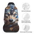 thumbnail image 5 of Honeii Vintage Blue Floral Wolf Print Car Seat Covers 2 Pieces, Full Set Universal Seat Covers for Cars, Waterproof Auto Seat Protectors, 5 of 7