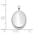 thumbnail image 3 of White Sterling Silver Charm Pendant 20 mm 15 Rhodium-Plated 20Mm Polished Oval Locket, 3 of 3