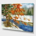 thumbnail image 3 of Designart Stream In The Winter Forest I Canvas Wall Art, 3 of 4
