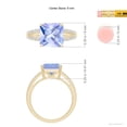 thumbnail image 4 of ANGARA Natural Solitaire Emerald-Cut 3.25 ct Tanzanite Split Shank Ring in 14K Yellow Gold for Women (Size-9mm) | December Birthstone, Anniversary, Jewelry Gift for Women | Natural Tanzanite Ring, 4 of 8