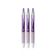 Uni-ball Signo 207 Retractable Gel Pens, Medium Point, 0.7mm, Purple Ink, 3 Count