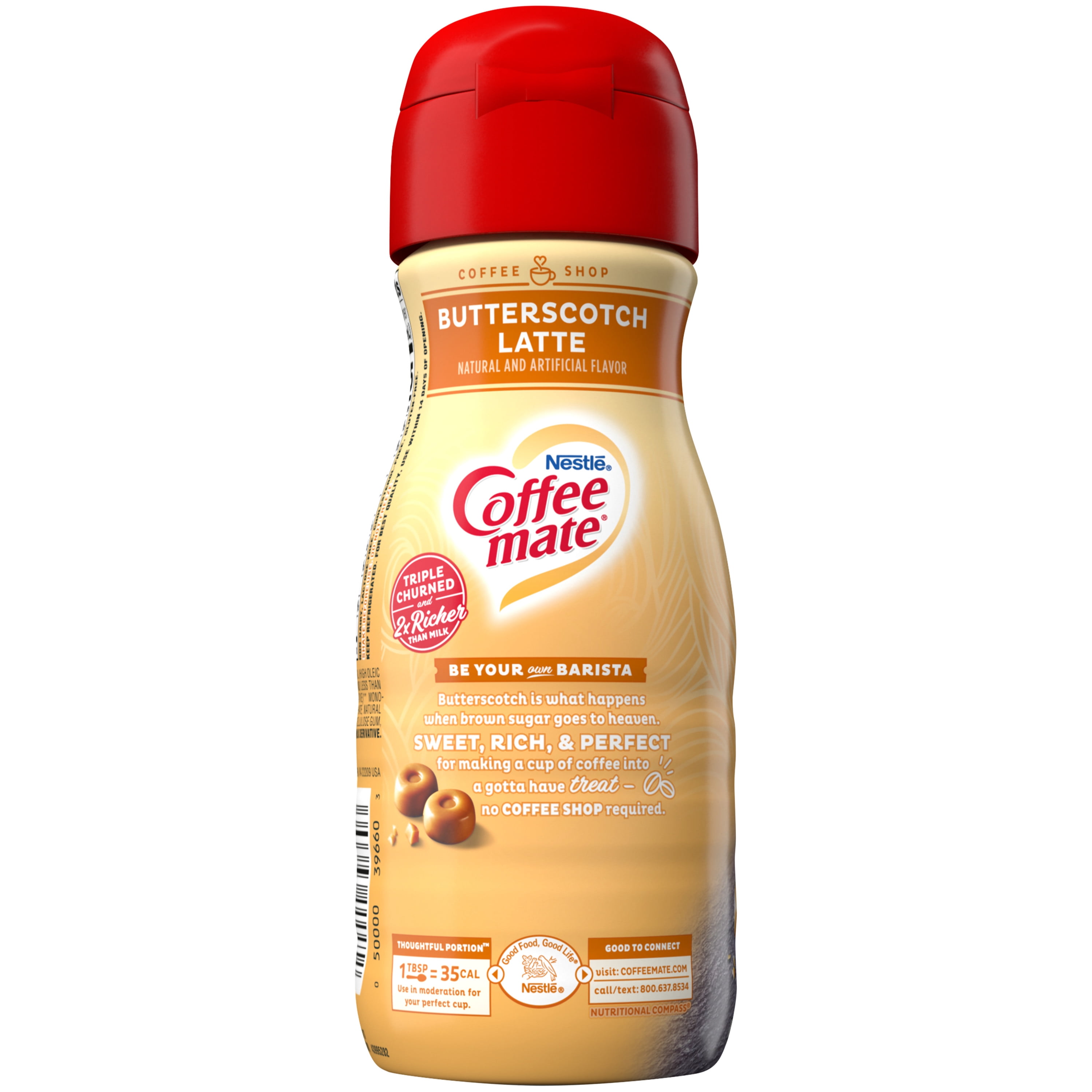 Nestle Coffee mate Butterscotch Latte Liquid Coffee Creamer 16 fl oz.