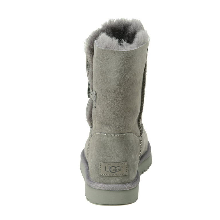 UGG Women's Bailey Button II High-Top Sheepskin Boot, Grey, 8M