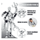 thumbnail image 2 of "Figuras De Acción T13 Robot 3d Con Articulaciones Móviles Lab.G blanco ", 2 of 5