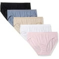 thumbnail image 2 of Fruit of the Loom Women's Plus Size "Fit For Me" 5 Pack Hi-Cut Panties, Assorted 2, 10, 2 of 2