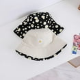 thumbnail image 4 of Double-Sided Daisy Bucket Hats Women's Embroidery Hip Hop Panama Bob Caps Folded Beach Sun Fisherman Hat for Ladies Mens, 4 of 6
