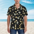 thumbnail image 4 of Fotbe Daisy Hawaiian Shirt for Men Unisex Summer Beach Casual Short Sleeve Cotton Linen Button Down Shirts-Small, 4 of 9