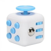Gprince Fidget Cube Toy Relieve Stress, Anxiety and Boredom for Children and Adults White&Blue