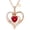 Rose Gold, variant on Lysro Birthstone Heart Pendant Necklace for Women, Rose Shaped Design Jewelry Gift for Mom Wife Daughter
