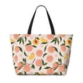 thumbnail image 2 of Balery Peach With Leaves1 Beach Travel Bag - Water-Resistant, Large Capacity Lightweight Tote with 7 Pockets for Women and Men - Perfect for Beach, Pool, Gym, and Travel, 2 of 7