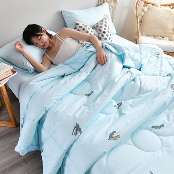 Bxsruta Cooling Blanket, Summer Fibre Summer Cool Quilt Conditioning Quilt Double Thin Quilt Washable, 40x60in