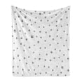 thumbnail image 1 of Dog Lover Soft Flannel Fleece Throw Blanket, Foot Prints of an Animal Pet Canine Marks Abstract Nature Themed Illustration, Cozy Plush for Indoor and Outdoor Use, 50" x 60", Grey White, by Ambesonne, 1 of 6