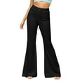 thumbnail image 2 of High Waisted Flare Leggings for Women Wide Leg Sweatpants Bootcut Yoga Pants Casual Trousers, 2 of 5