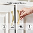 thumbnail image 3 of Tiradores para Cajones, 10 Piezas Manijas para Gabinetes, Jaladeras para Cajones Agarraderas Tiradores para Gabinete, Jaladera con Tornillos de Instalación para Mueble para Cocina, Baño y Dormitorio, 3 of 4