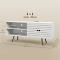 thumbnail image 3 of HOMCOM Meuble TV pour Téléviseurs jusqu'à 65 Pouces avec Prises Électriques, Armoire de Rangement, 3 of 10
