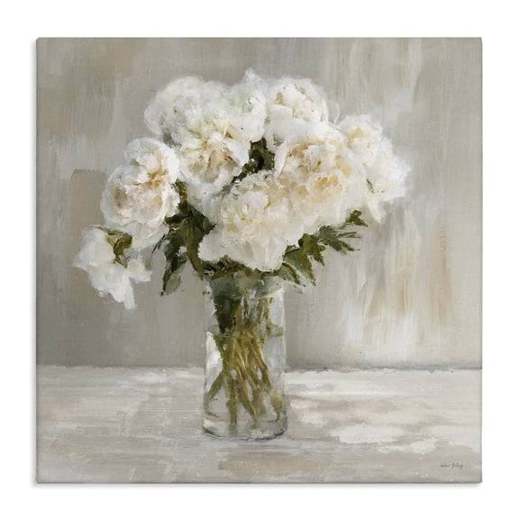 Stupell Industries Traditional Fluffy White Flowers Canvas Art, 17 x 17, by Amber Sterling