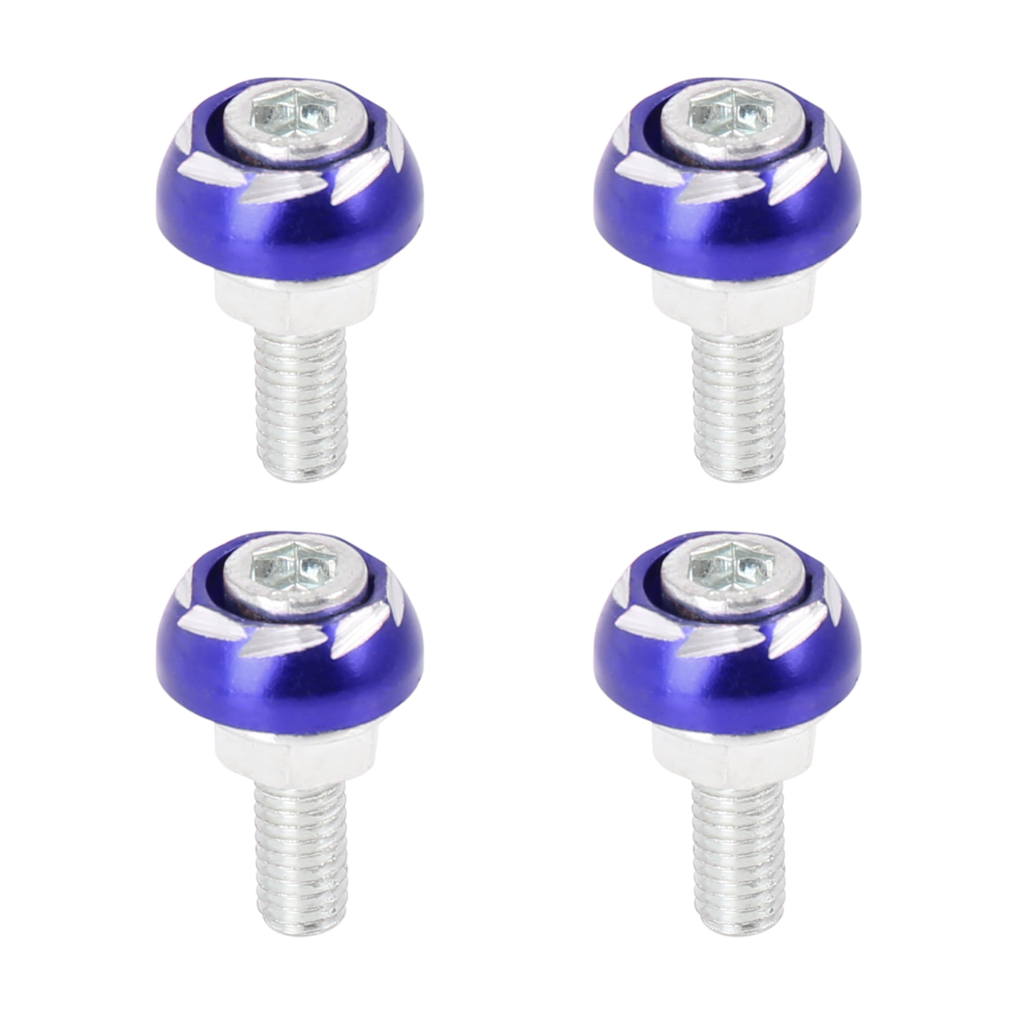 4pcs Universal 6mm Metal Motorcycle License Plate Frame Bolt Screw